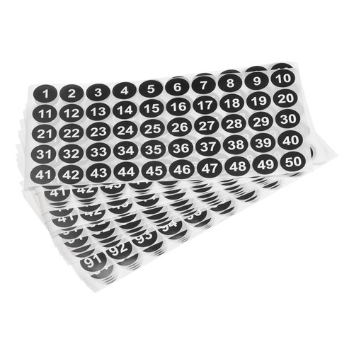 100 numéro autocollants - numéro,