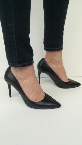 Escarpins cuir noir - escarpins, en