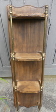 Antique trade shelf marine sailing circa 1900 walnut brass 95cm high 30c