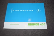 Operating Instructions Manual Mercedes Unimog 435 10/1986 First Class
