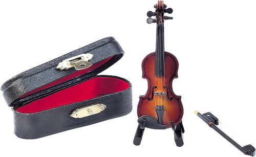 Miniature wooden violin with - wooden,