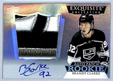 Brandt Clarke 2022-23 UD Exquisite Rookie Auto Patch /25 #ECH-BC Los Angeles