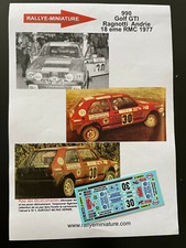 DECALS 1/43 VW VOLKSWAGEN GOLF