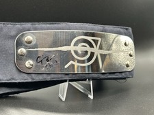 Signed Naruto Headband Itachi Uchiha Crispin Freeman Autograph NO COA