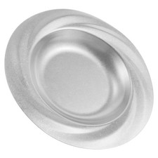 Assiette à pâtes : Plateau rond vintage en acier inoxydable pour salades