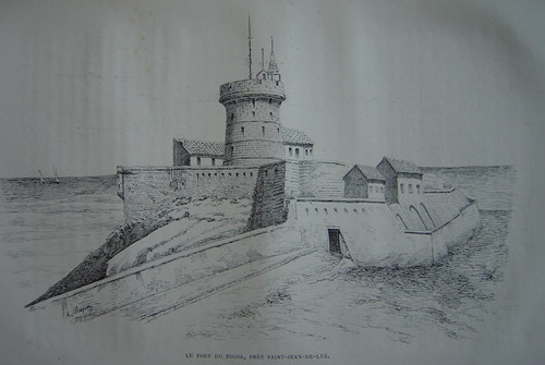 Gravure fort socoa près - gravure, de