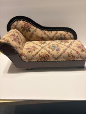 Antique Victorian Doll Miniature Fainting Couch Chaise Settee Furniture 17 1/2"