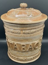 Pot à tabac en grès brun