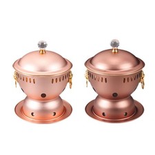 Brûleur d'alcool Pot chaud buffet cuivre chaud cuivre avec couvercle petit pot