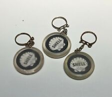 3 ANTIQUE GARAGE STATION SHELL ADVERTISING KEYCHAINS ASTROLOGICAL SIGNS