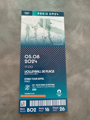 Paris 2024 ticket - ticket, volley