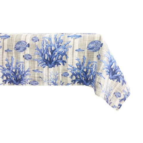 Nappe coton poisson mer - en,
