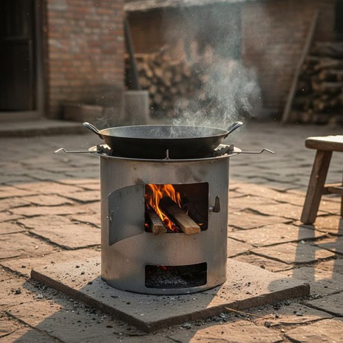 Poêle camping bois - de,