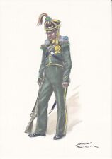 Carte Militaire Uniforme Belge Carabiniers Chasseur à pied 1830