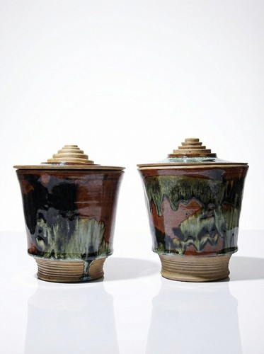 Duo pots grès vintages - pots,