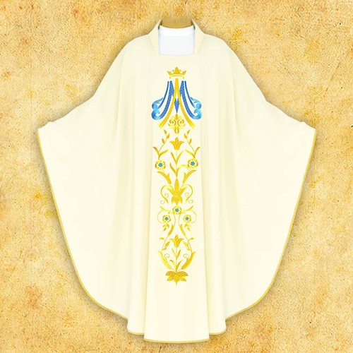 Chasuble brodée marial - brodée, «