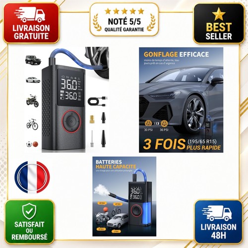 Gonfleur pneus voiture - voiture, sans