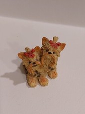  deux figurines vintage yorkshire  résine miniature 