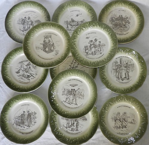 Assiettes parlantes luneville - assiettes,