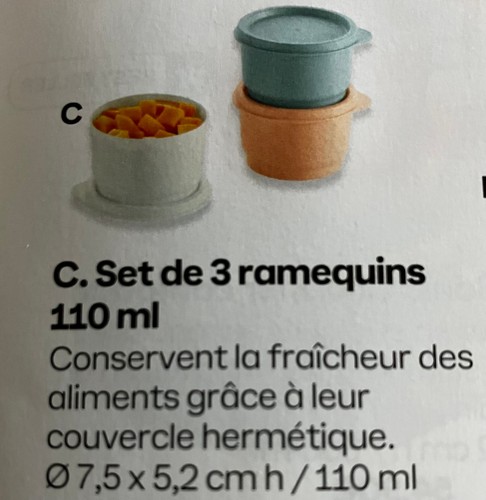 Lot ramequins 110 ml - lot, 3
