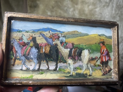 Tableau miniature huile sous