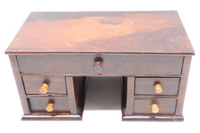 -BOITE A CRAYONS forme PETIT BUREAU XIXe 5 tiroirs bois précieux PLUMIER déco  D