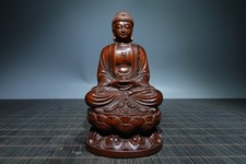 Collect Chinese Boxwood hand carven bouddha Rulaifo buddha staute decoration