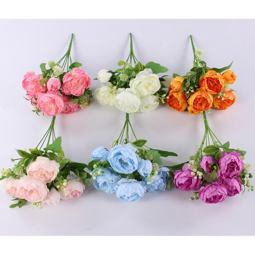 Bouquet pivoine soie - pivoine,