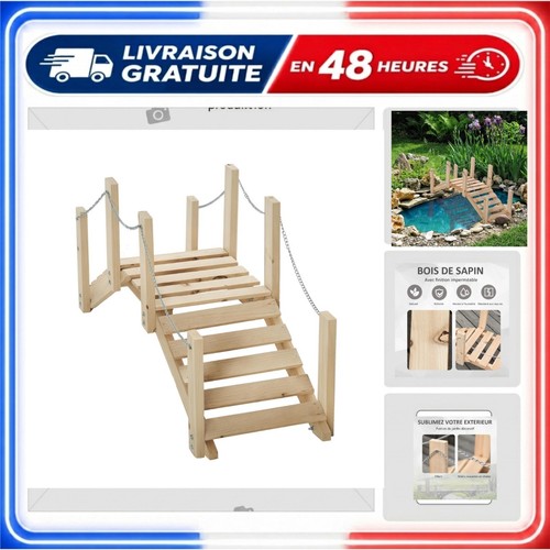 Outsunny pont jardin - jardin, bois