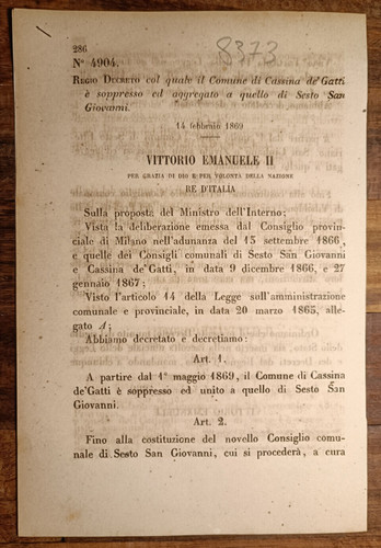 Cassina gatti 1869 - cassina,