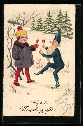 Carte postale artiste nain - carte,