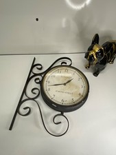 Horloge double face fer forger London à rénover fonctionne avec pile non fournie
