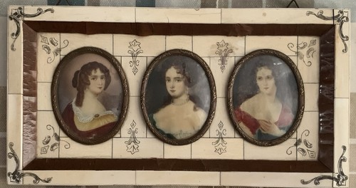 Triptyque peinture miniature
