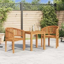 Bois de Teck Solide Chaise en Forme de Banane Jardin Patio Extérieur vidaXL
