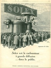 1926 Solex Antique Carburetor Advertisement from Theo Roger Magazine