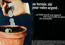 publicité Advertising 1221 1968  Banque Crédit Agricole   terrain pour votre arg
