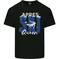 T-Shirt En Coton Pour Homme Apres Ski Queen Ski Hiver