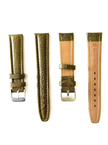 Bracelet montre cuir - montre, vert