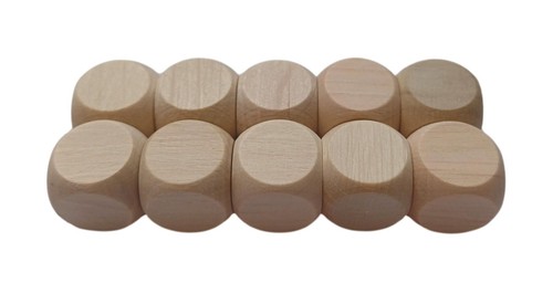 10x dés bois uni - dés,