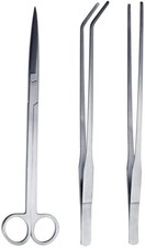 Kit Pinces Longues & Ciseaux pour Aquarium Terrariums & Jardinage Plantes Aqua