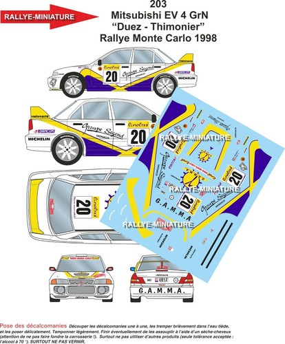 Decals ref 0203 - 1/43,