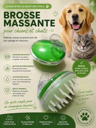 Brosse toilettage massante