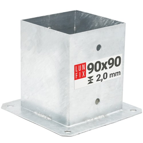 Douille pour poteau bois 90x90