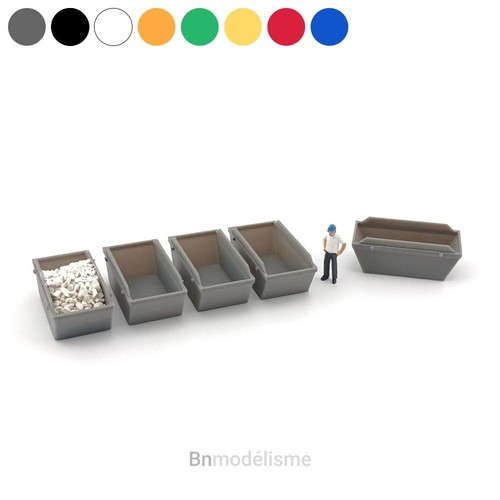 Lot bennes chantier - 5, 1/87