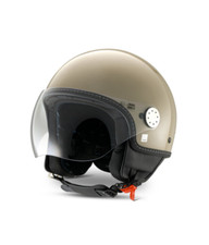 Casque Demi-Jet Original Vespa Visière 4.0 - Beige Poli Px / LX / Ressort/ Gt /