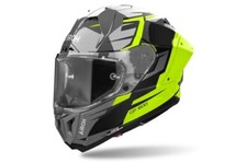 Casque Intégral de Sécurité Cross Moto Quad Airoh GP800 Master Jaune Gris