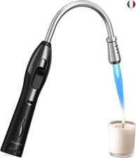 Briquet Allume Gaz Rechargeable Briquet Tempête Allume Feu Gaz Briquet Long 