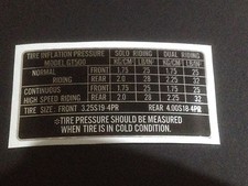 SUZUKI GT500 "TIRE INFO