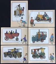 TINTIN Chromos Voir et Savoir L’Automobile origines à 1900 série 5 État correct