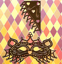 2 POCHOIRS STENCILS METAL CARNAVAL SPECIAL GAUFRAGE BRODERIE PERGAMANO 0111